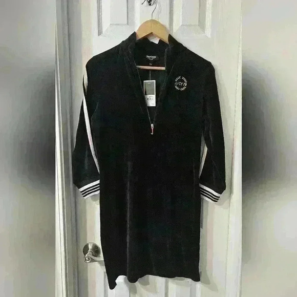 NWT JUICY COUTURE BLACK LABEL VELOUR HERTIGE DRESS - Picture 1 of 4